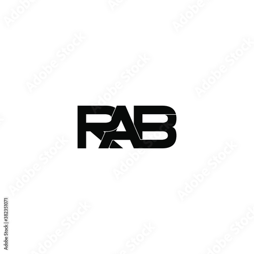 rab letter original monogram logo design