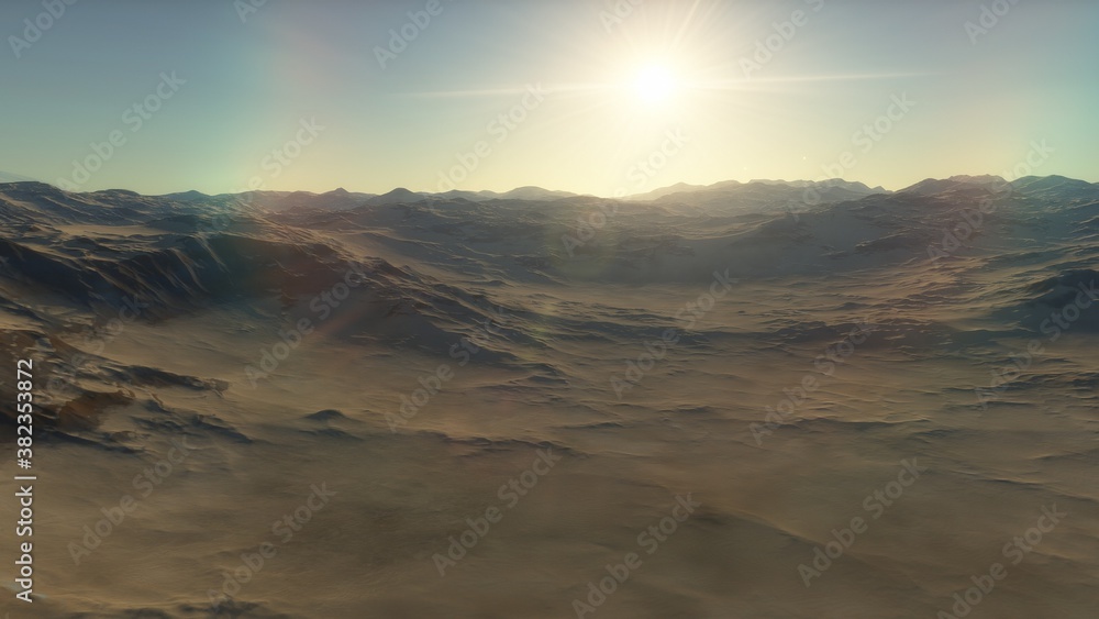 3D Rendered Fantasy Alien Landscape - 3D Illustration 3D Rendered Fantasy Alien Landscape - 3D Illustration
