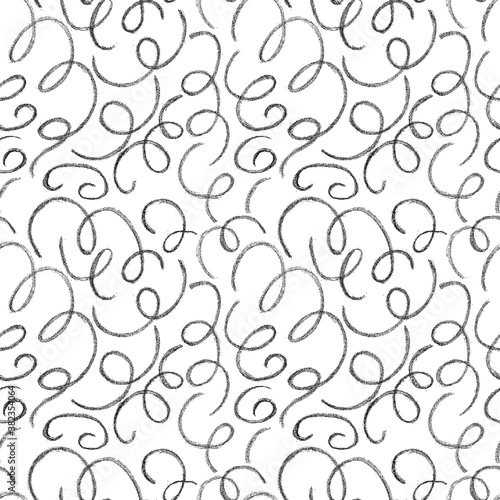 Hand drawn seamless pattern isolated on white background
