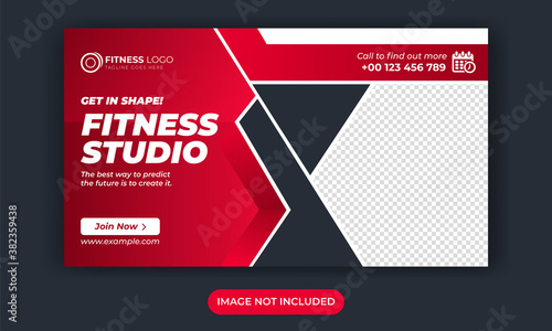 Fitness social media post or work out banner or gym social media template or sport banner template or fitness and gym social media banner template or promotional banner for social media post design