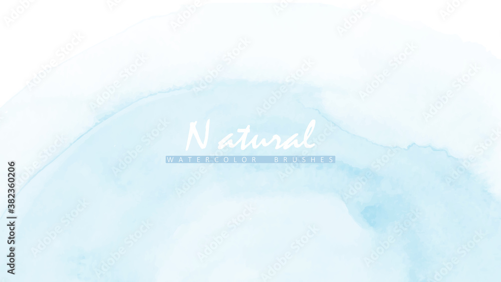 Fototapeta Abstract background designed with light blue watercolor stains