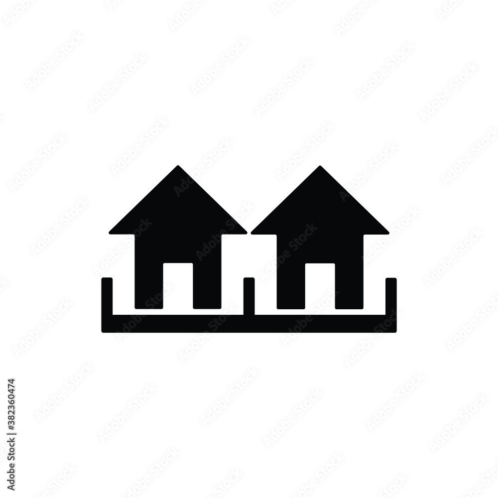 House in village icon vector isolated on white, logo sign and symbol. House in village icon vector isolated on white, logo sign and symbol.