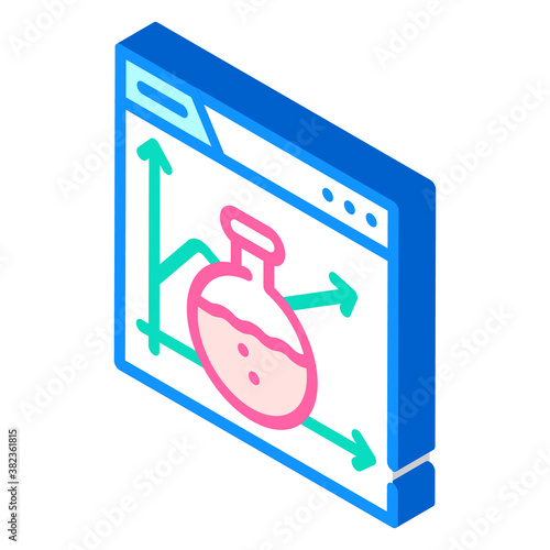 laboratory seo optimization isometric icon vector illustration