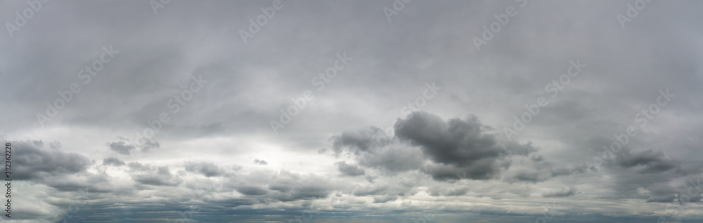 Fantastic dark thunderclouds, sky panorama Fantastic dark thunderclouds, sky panorama