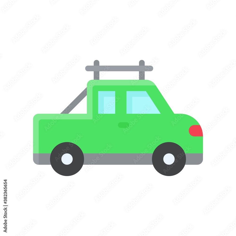 transportation icons related car or jeep for private transportation vectors in flat style,