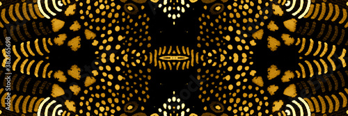 African Textures. Gold Ethnic Ornament. African photo