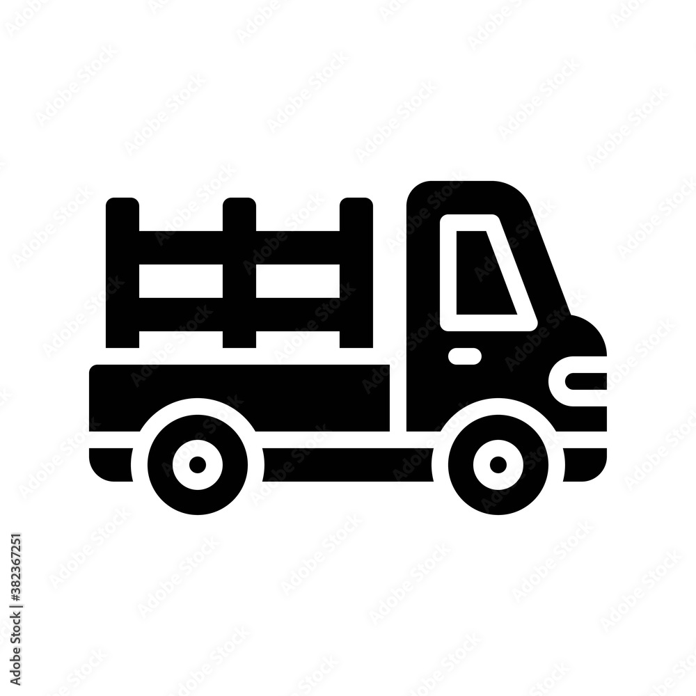 transportation icons related pickup truck for transportation with lights vectors in solid design, transportation icons related pickup truck for transportation with lights vectors in solid design,