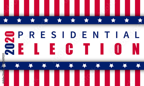 Voting concept. Presidential election. Vector illustration in flat style.