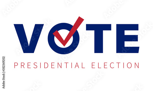 Voting concept. Presidential election. Vector illustration in flat style.
