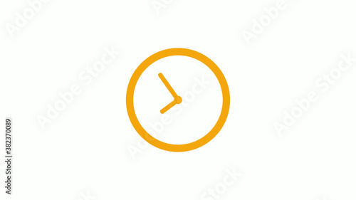 Free Download New orange color 12 hours clock icon without trick,clock icon - GFXLoad