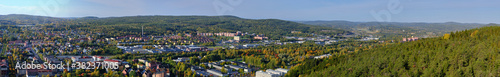 panorama of the mountains and town Sundsvall