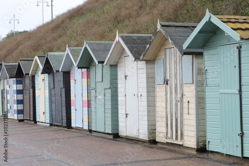 Beach hut holiday huts for tourism on the beach  © Wendy