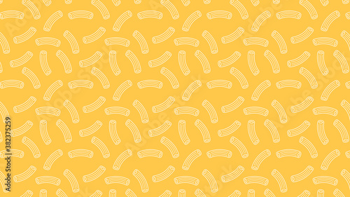 Pasta noodles pattern wallpaper. Pasta noodles symbol on yellow background.
