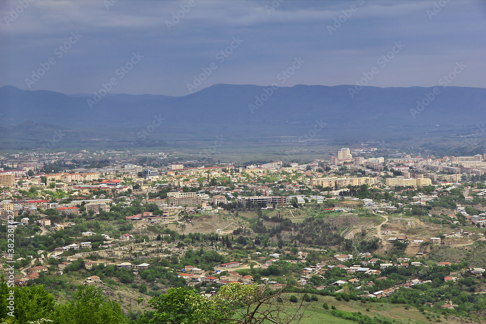 Stepanakert city in Nagorno - Karabakh, Caucasus mountains