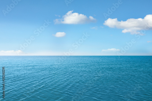 Ripply sea under blue sky with clouds © New Africa