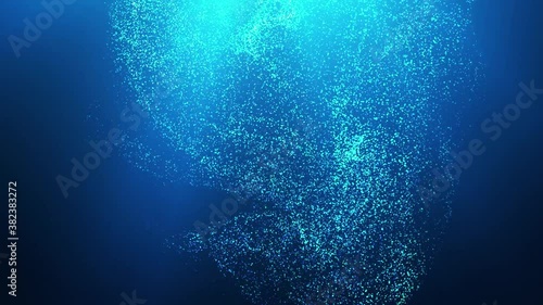 Underwater Bubbles Simulation Animation 01