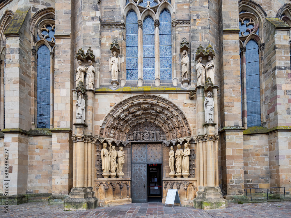 The entrance portal of High Cathedral of Saint Peter in Trier, Rhineland-Palatinate, Germany