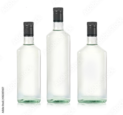 Bild auf Leinwand Gin bottles isolated on white