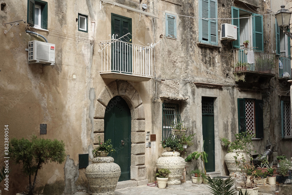 Italy. Old houses in Tropea