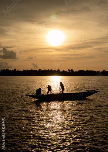 fisherman before sunset