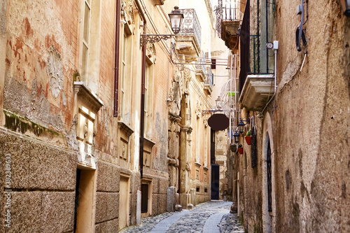 Italy. Narrowl streets in Tropea photo