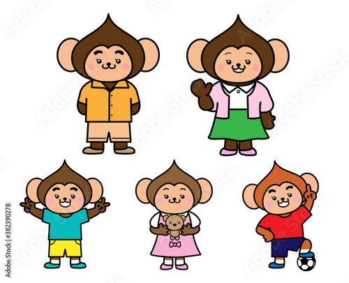 monkey family  サルの家族