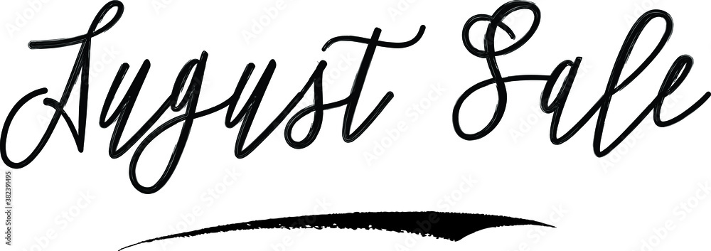 August Sale Brush Calligraphy Handwritten Typography Text on
White Background August Sale Brush Calligraphy Handwritten Typography Text on
White Background