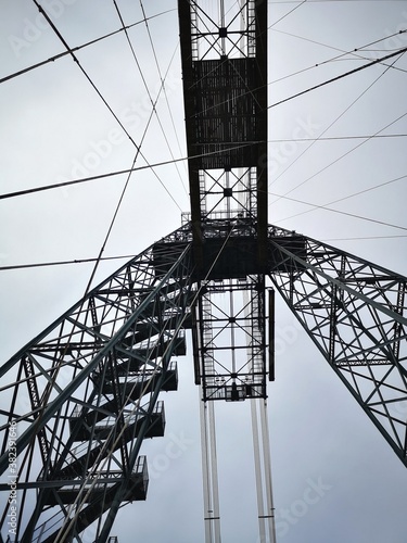 The Newport Transporter Bridge which crosses the River Usk in South Wales. It is one of fewer than 10 transporter bridges that remain in use worldwide - only a few dozen were ever built.