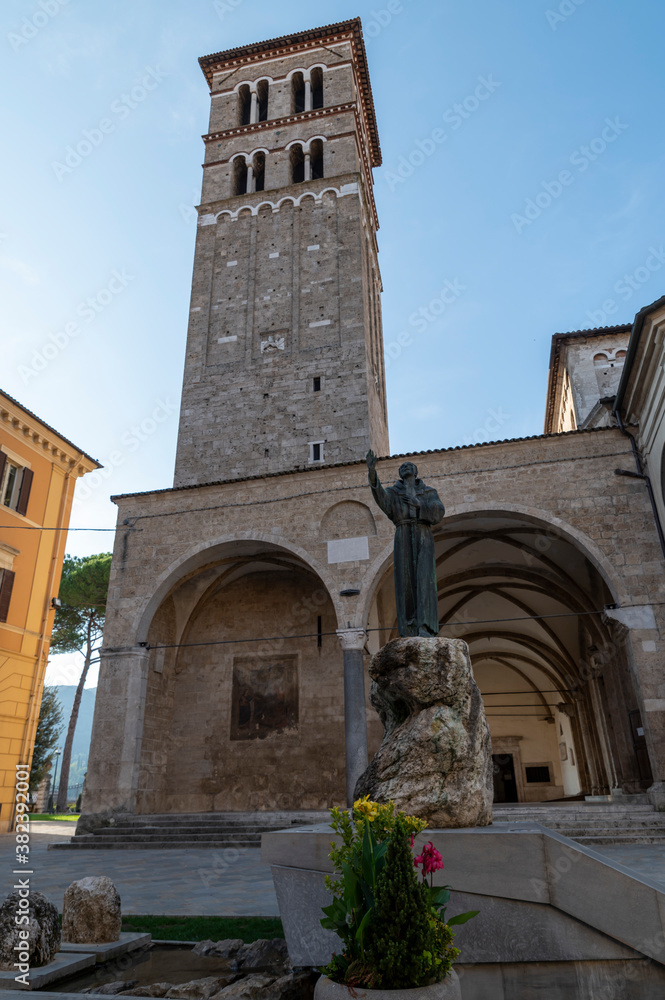 cathedral of the city of Rieti in the center of the city