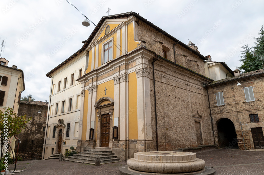 church of san rufo in the center of the city of rieti