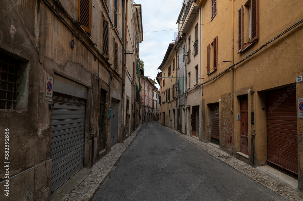 architecture of alleys, squares and buildings of the city of Rieti