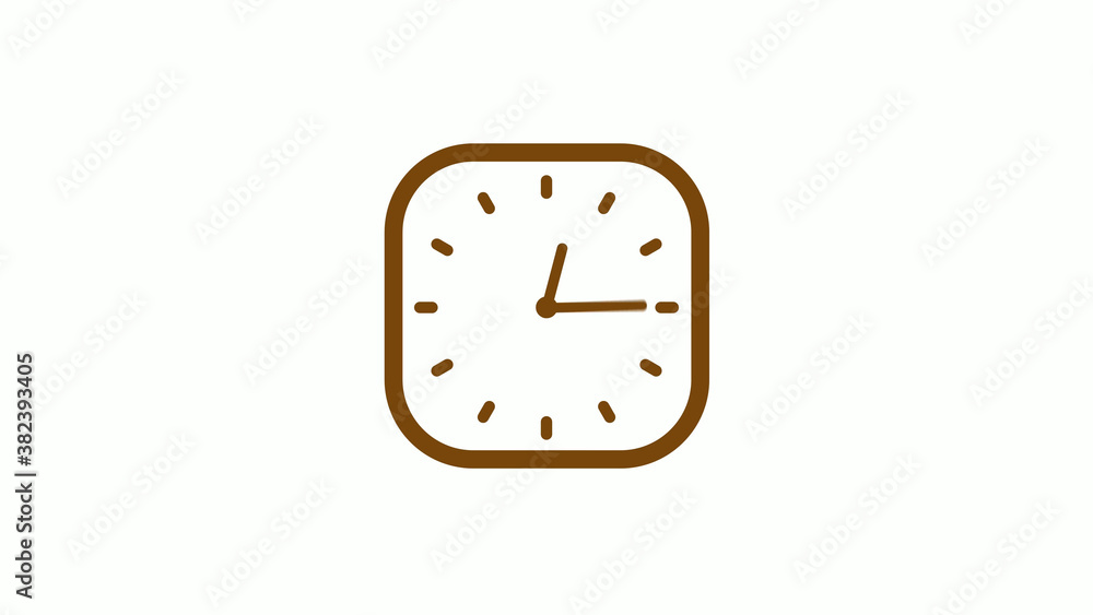 Orange dark square clock icon on white background,clock icon Orange dark square clock icon on white background,clock icon