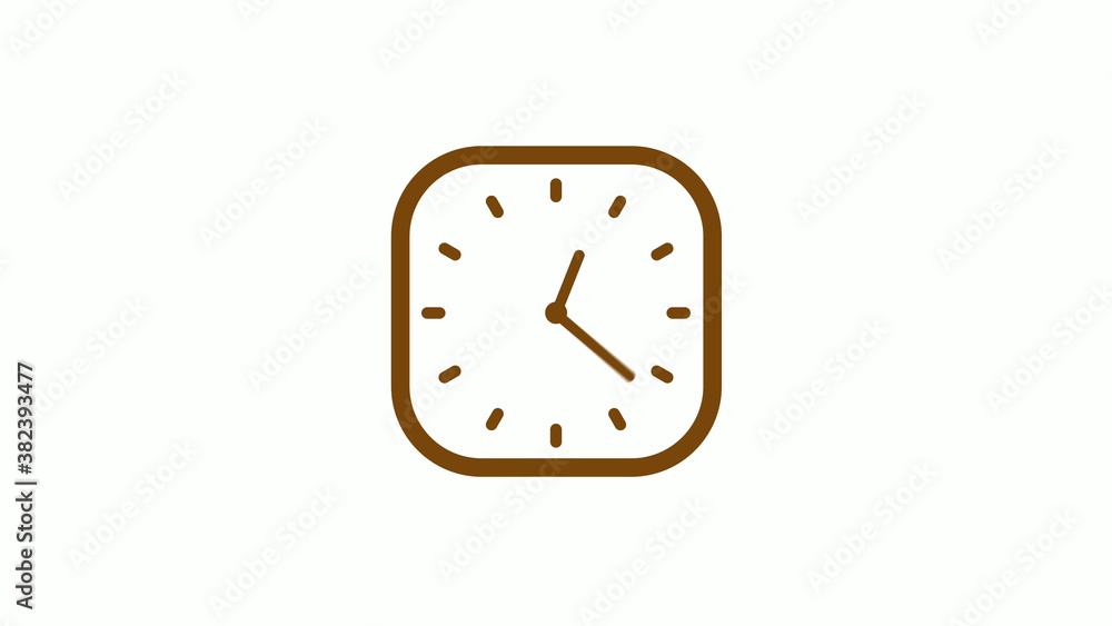 Orange dark square clock icon on white background,clock icon Orange dark square clock icon on white background,clock icon