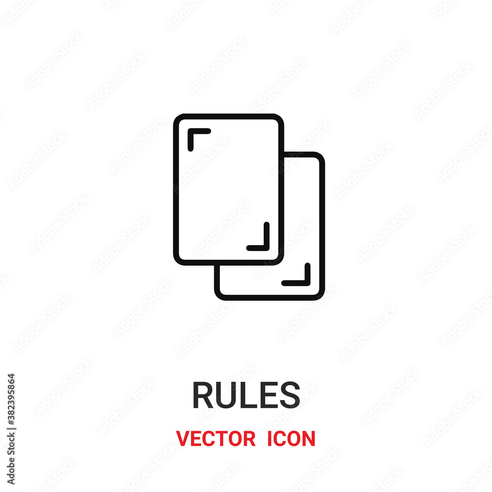 rules icon vector symbol. rules symbol icon vector for your design. Modern outline icon for your website and mobile app design. rules icon vector symbol. rules symbol icon vector for your design. Modern outline icon for your website and mobile app design.
