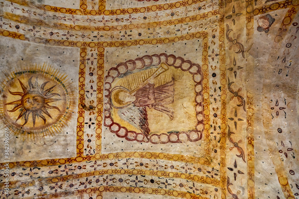 Sao Cucufate roman ruins, Church Frescoes, Former grain stores, Vila de Frades, Vidigueira, Alentejo, Portugal