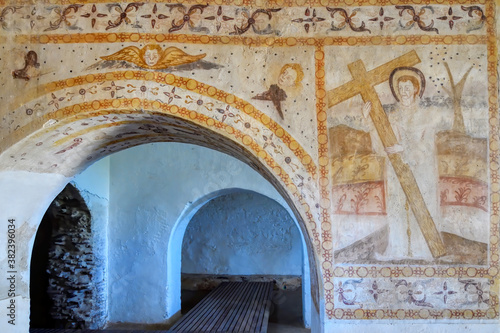 Sao Cucufate roman ruins, Church Frescoes, Former grain stores, Vila de Frades, Vidigueira, Alentejo, Portugal photo