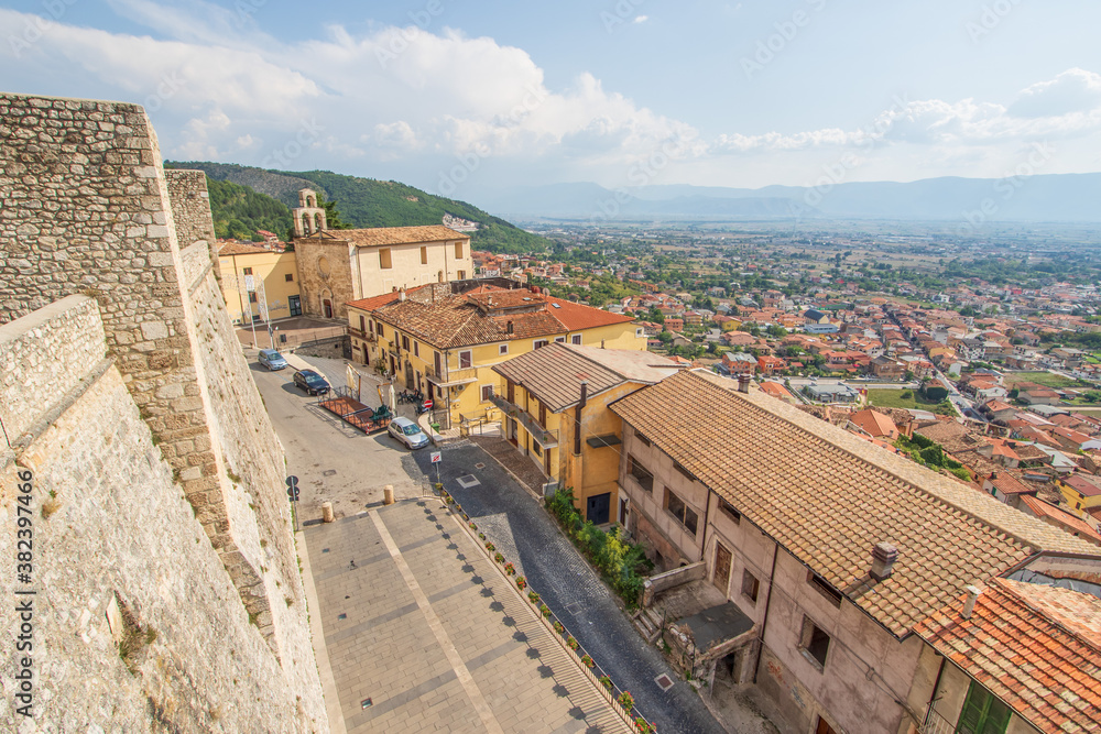 Celano, Italy - a picturesque villages of the Apennine Mountains, Celano is topped by the wonderful Piccolomini Castle, dated 14th century. Here is a glimpse of Celano seen from the castle