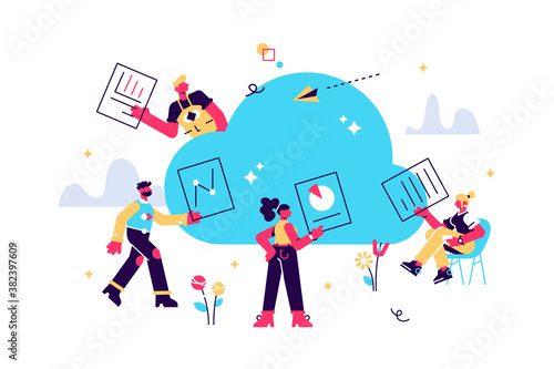 Cartoon vector illustration of people 