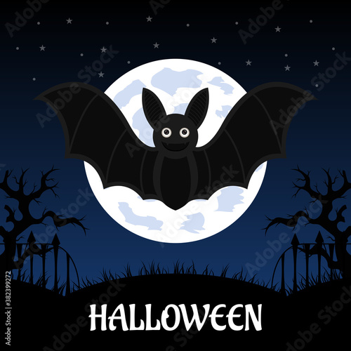 Flat design halloween background