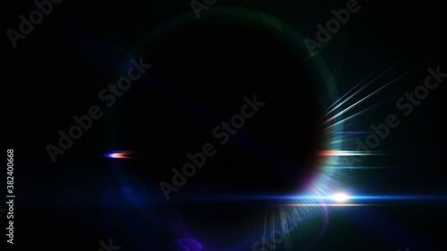 Abstract blue planet glow background design 