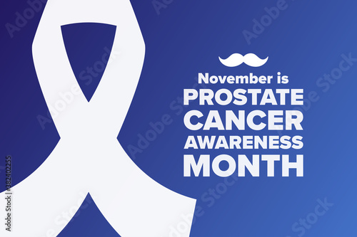 Prostate Cancer Awareness Month. No shave november. Holiday concept. Template for background, banner, card, poster with text inscription. Vector EPS10 illustration.