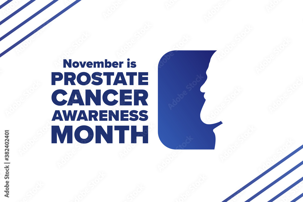 Prostate Cancer Awareness Month. No shave november. Holiday concept. Template for background, banner, card, poster with text inscription. Vector EPS10 illustration.
