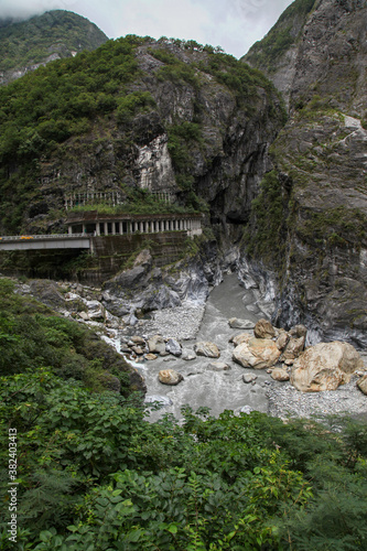 View of nature landscape mountain in taroko National park at Hualien,taiwan.