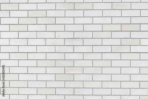 White grunge brick wall for texture background