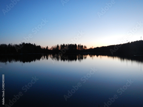 sunset over the lake © Stefan