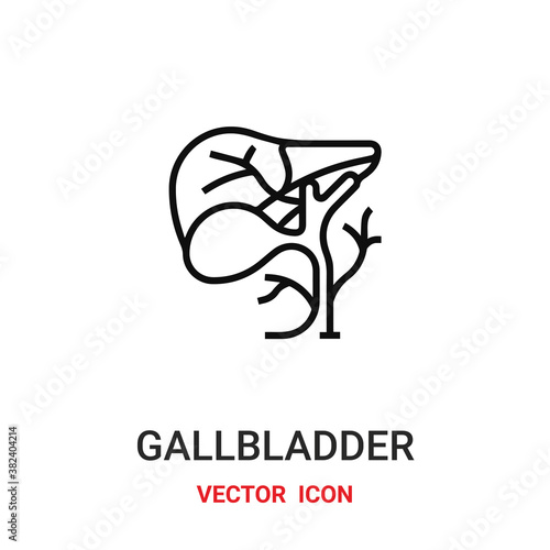 gallbladder icon vector symbol. gallbladder symbol icon vector for your design. Modern outline icon for your website and mobile app design.