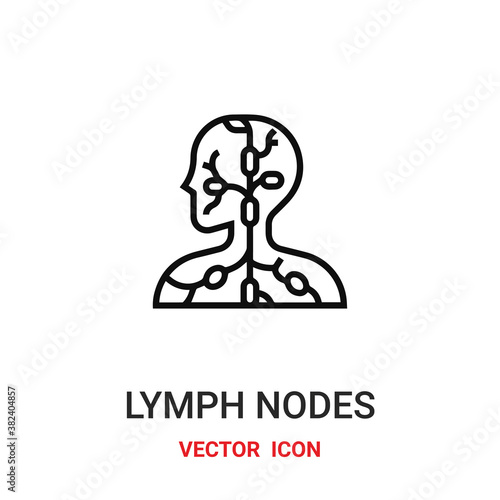 Lymph nodes vector icon. Modern, simple flat vector illustration for website or mobile app.Lymph nodes symbol, logo illustration. Pixel perfect vector graphics	