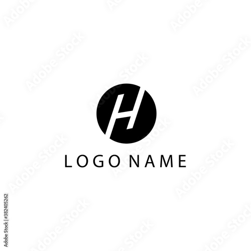Letter h logo simple abstract design vector illustration