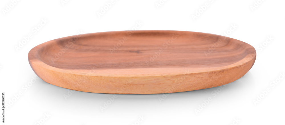 Wood plate isolated on white background. Wood plate isolated on white background.