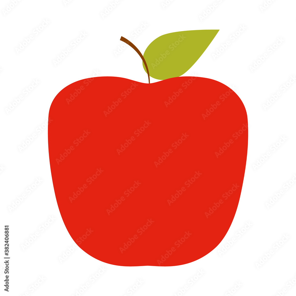 apple fruit icon, flat style apple fruit icon, flat style